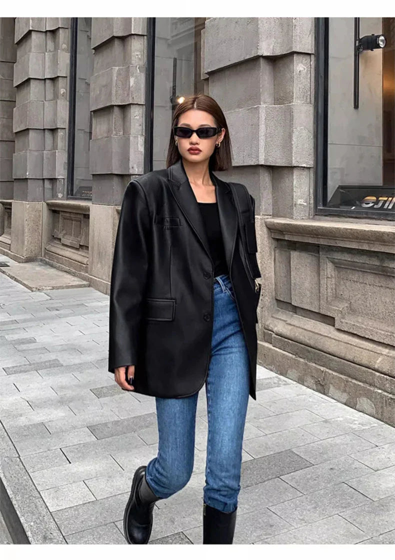 ג'קט עור מחויט - ראשל