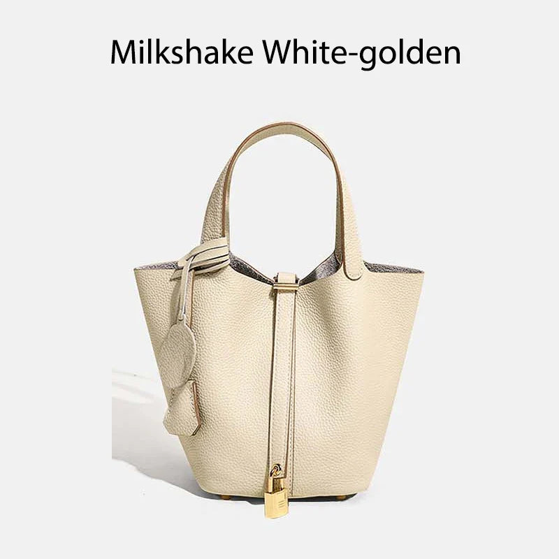 Leather bag with classic design