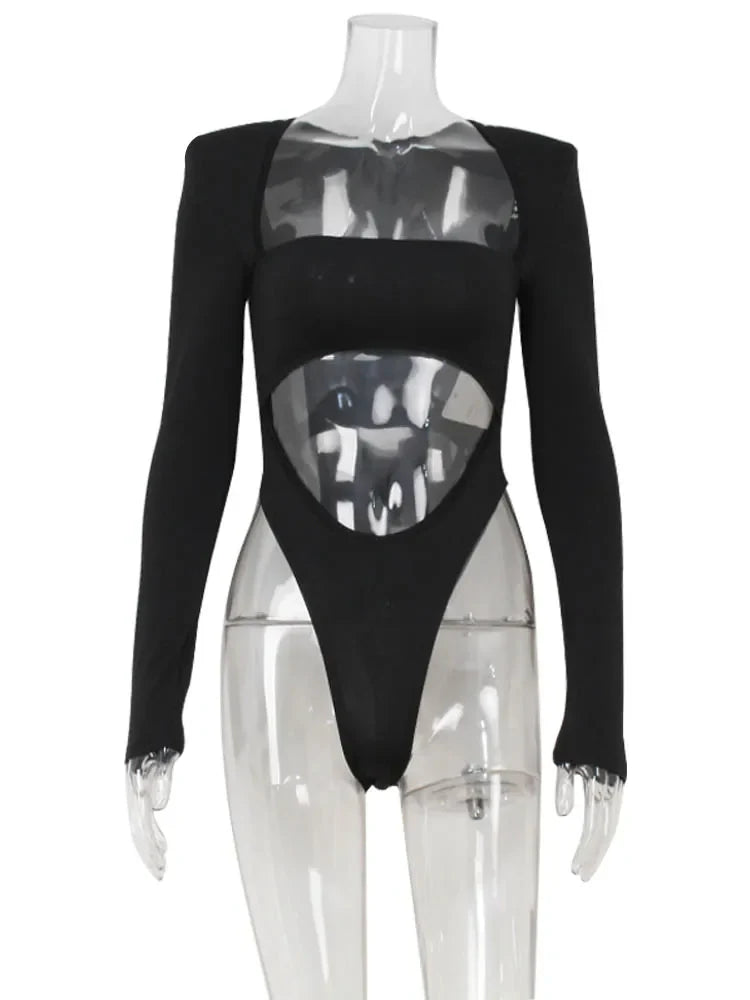 בגד גוף בעיצוב פתחים בד מחטב - Logan