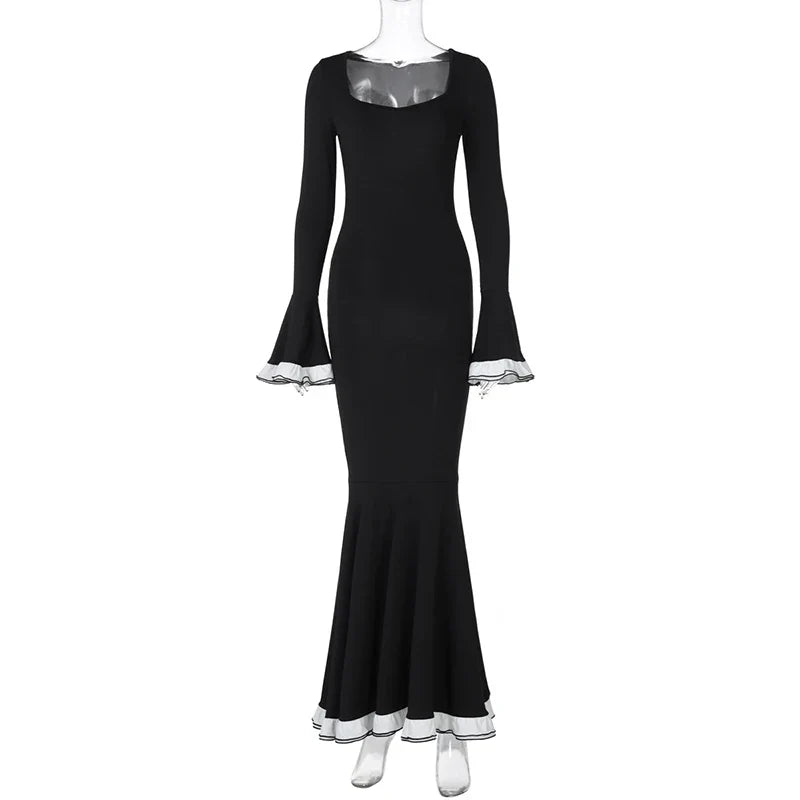 שמלת מקסי מלמלה סטייל צועני - חסמין