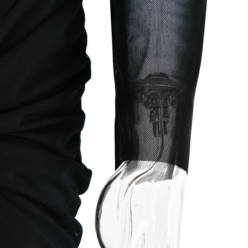 שמלת מיני שיפון כתפיים חשופות בעיצוב קשירה - CAMI