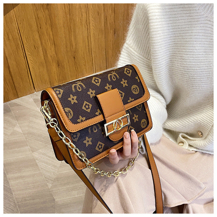 Bag with faux leather design