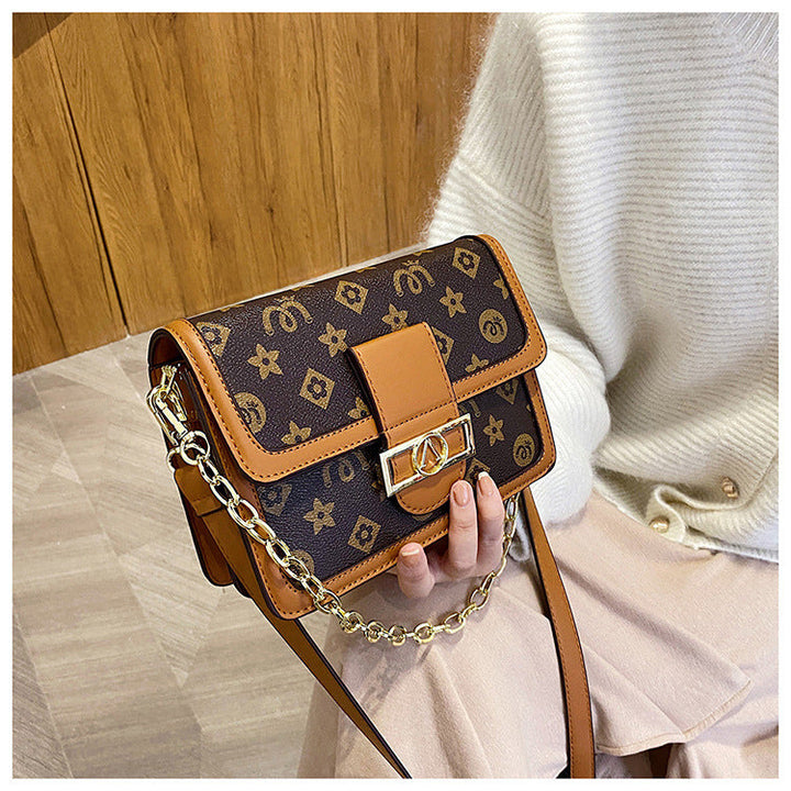 Bag with faux leather design