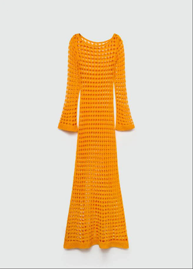 שמלת מקסי חוף רשת  - סול