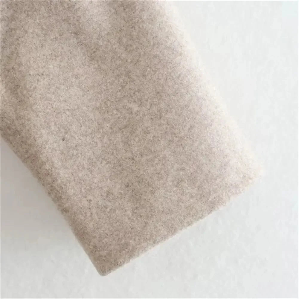 מעיל צמר ארוך מחויט בעיטור כפתורים - פריס