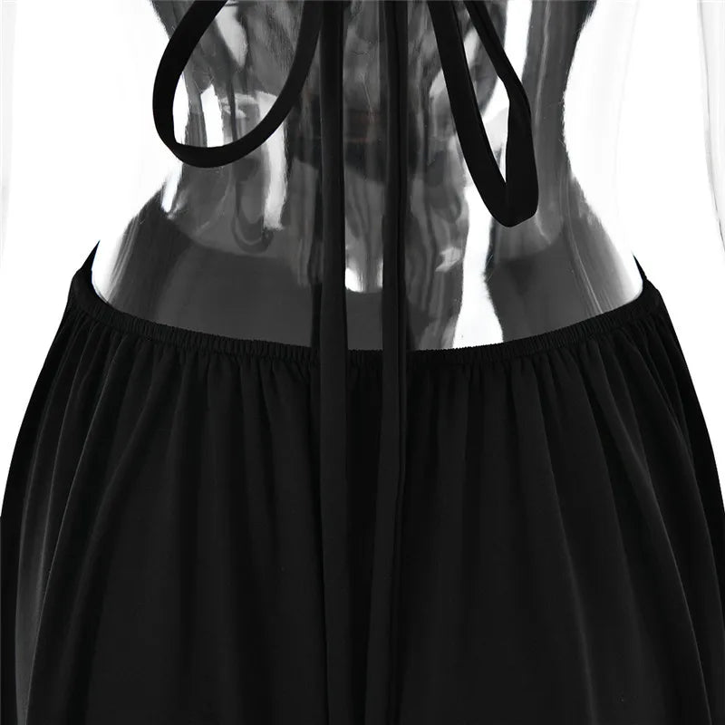 שמלת מקסי בעיצוב כתפייה אחת גב פתוח ושסע - מלינה