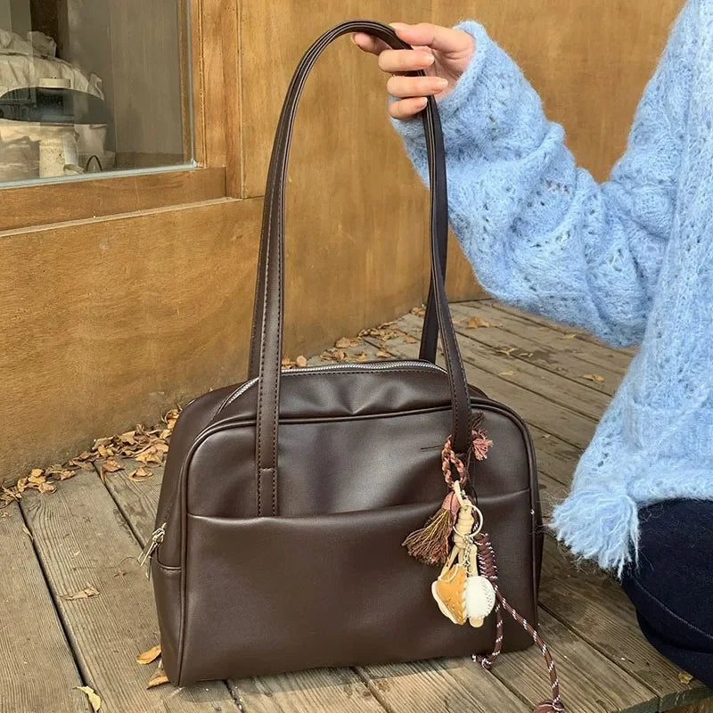 Faux leather crossbody bag