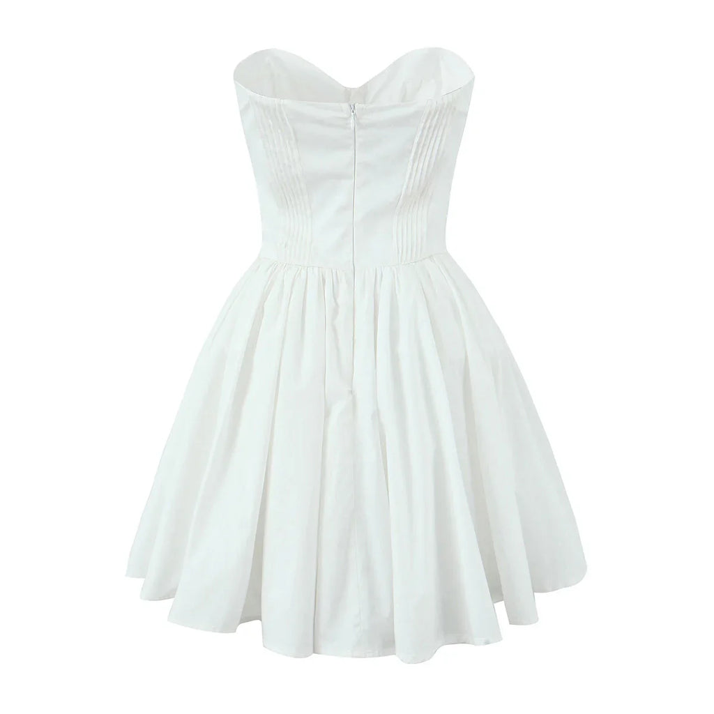 שמלת מיני סטרפלס בגזרת A - Ayra