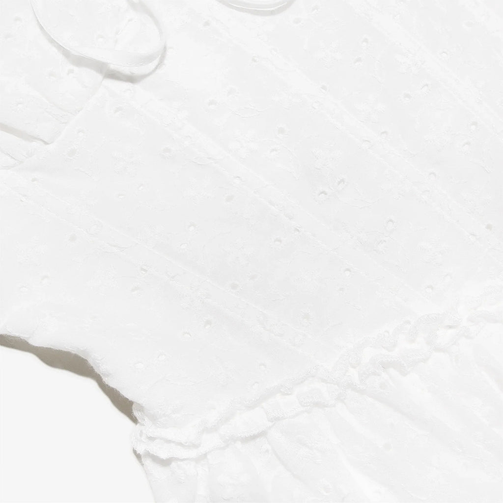 שמלת מיני בגזרת A בעיטור רקמה קשירה בכתפיות - GAYA