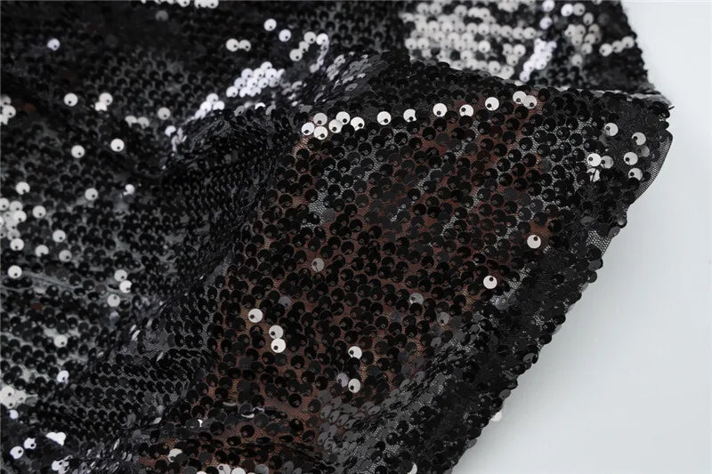 שמלת מקסי פייטים בעיצוב רשת קשירה בכתפיות - ג'קסי