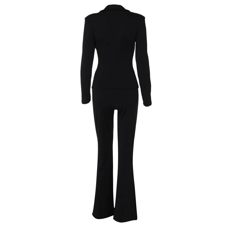 חליפת שני חלקים אלגנטית סגירת רוכסן - לוריין