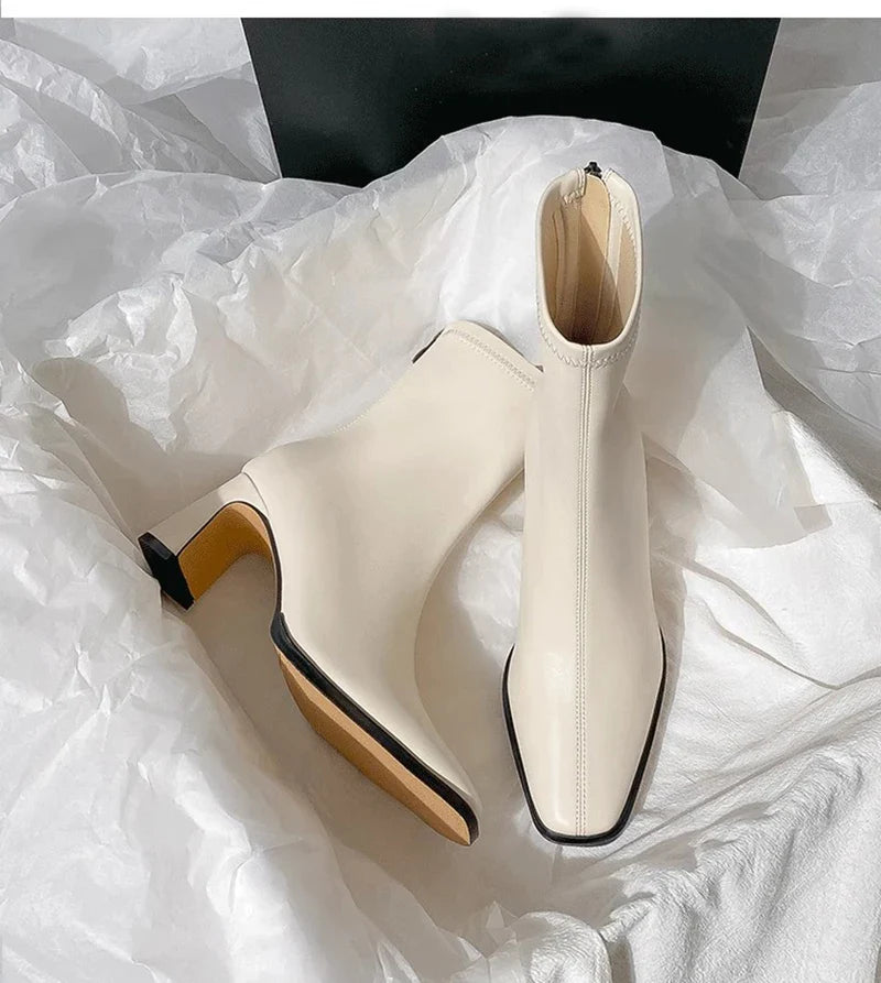 מגפי עקב דמוי עור -מיי