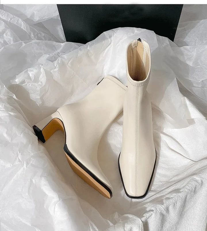 Leatherette heeled boots - May
