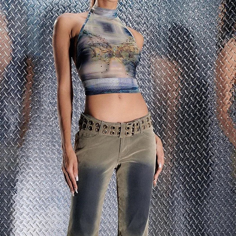 קרופ טופ בהדפס מיוחד - אשלי