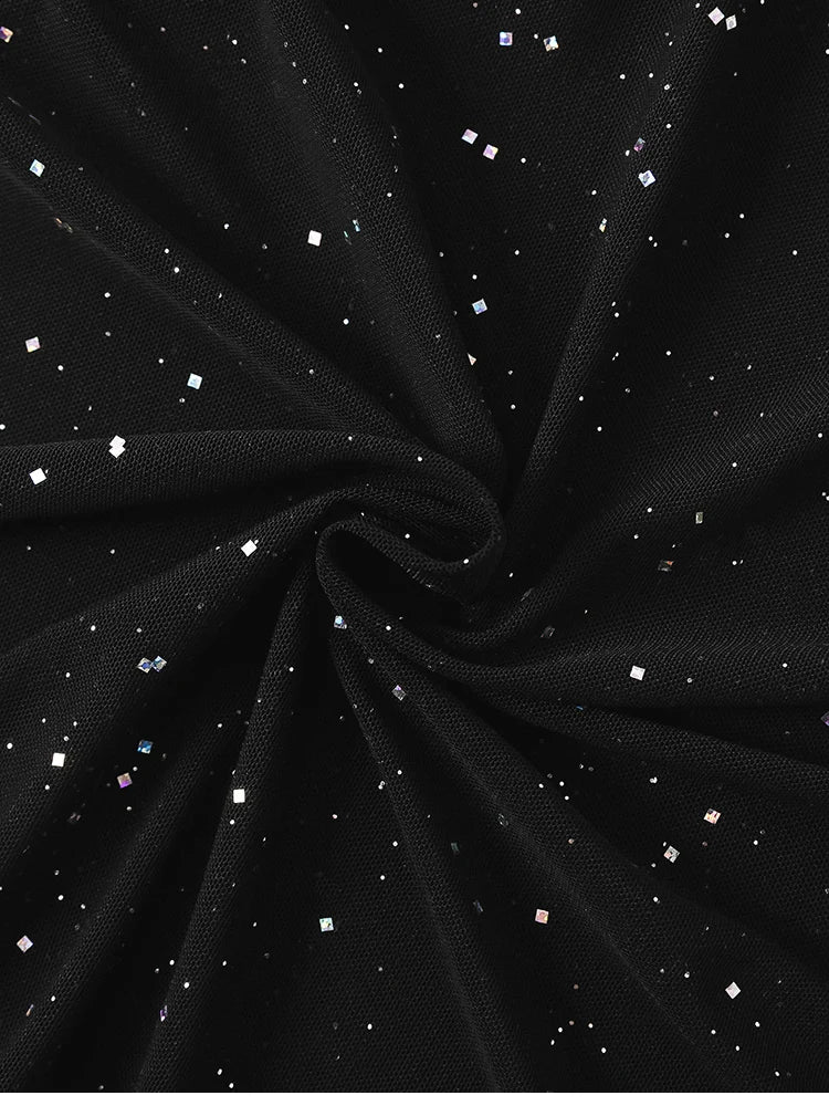 שמלת נצנצים מקסי קולר גב פתוח - אלישיה