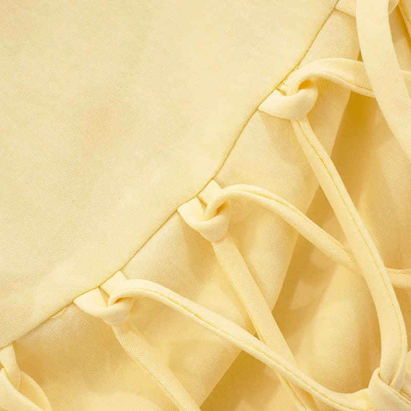 שמלת מיני בגזרת A קשירה בגב להצמדה במותן - נאלה