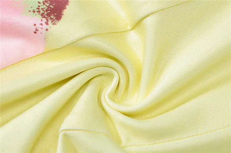 שמלת מיני סטרפלס פרחונית בעיטור מלמלה - Alexa