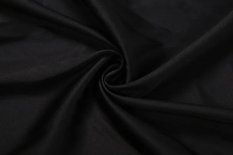 Strapless satin maxi dress in lace design with gloves and collar - GEE