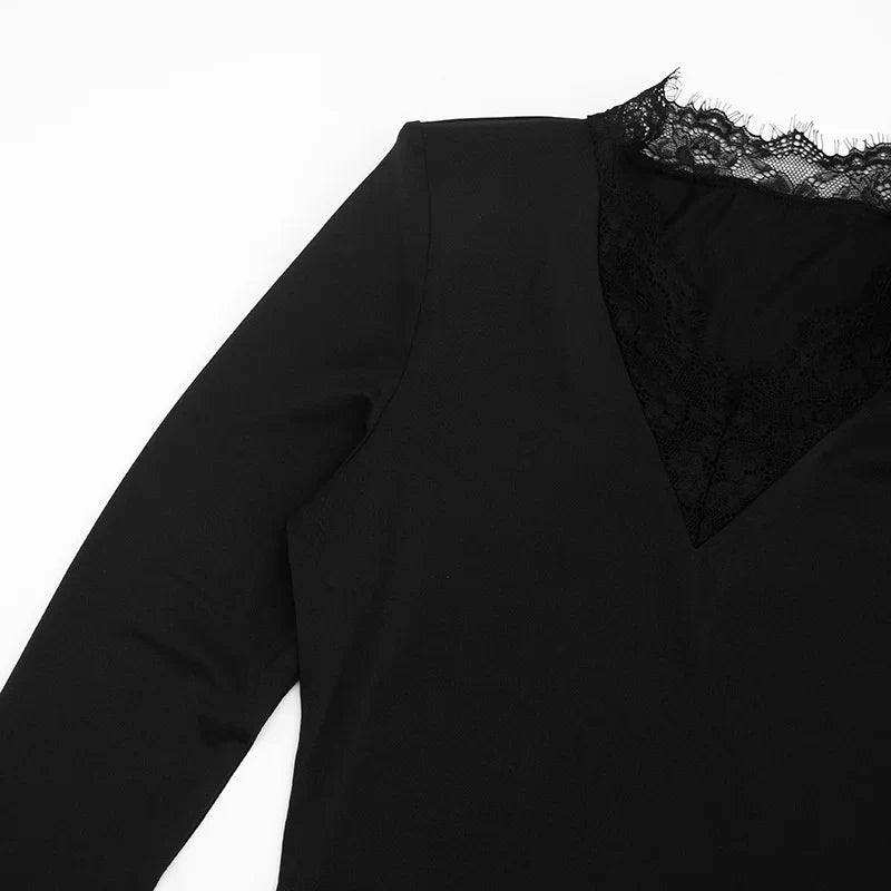 Mini dress with lace trim - MIRAN