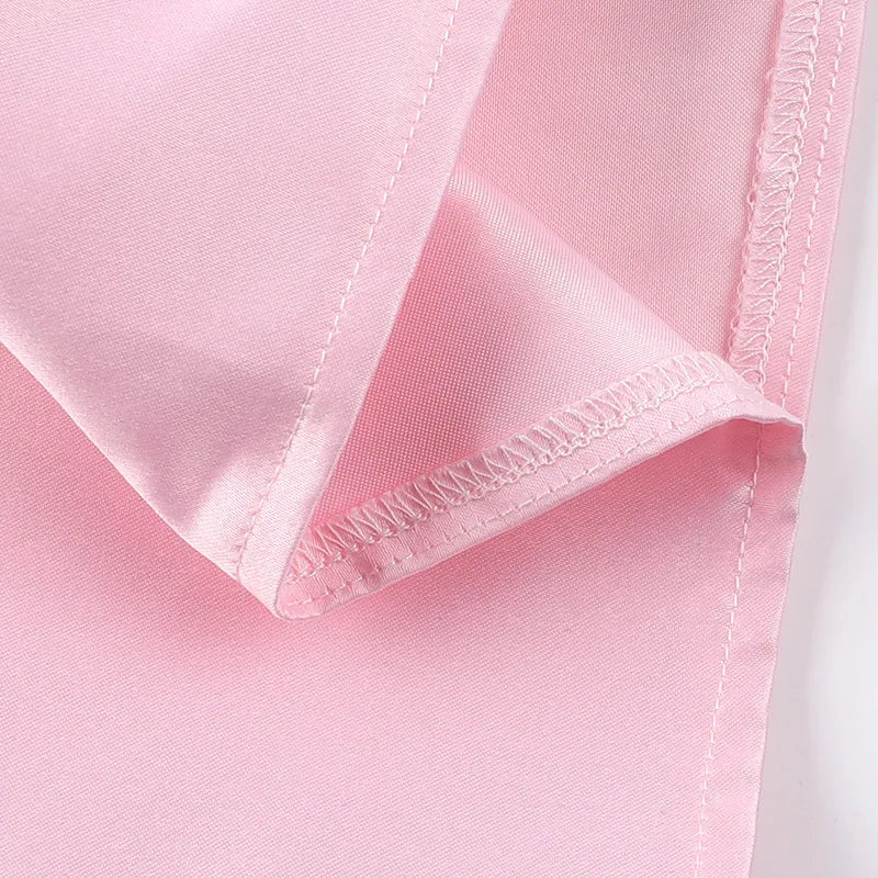 שמלת מיני סטרפלס סאטן בעיטור שובל - מגי