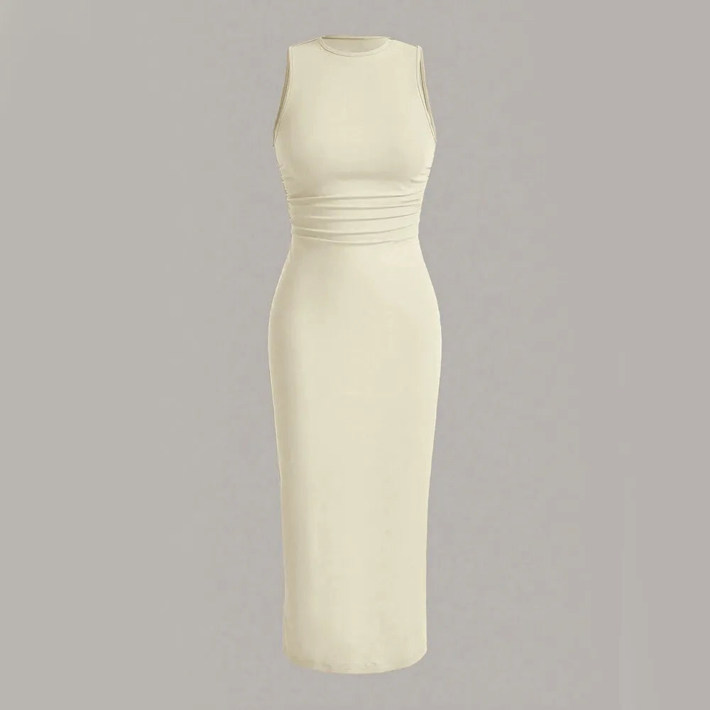 שמלת מידי צמודה בד מחטב - Novah