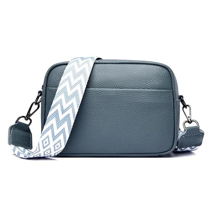 Leather bag with special strap design