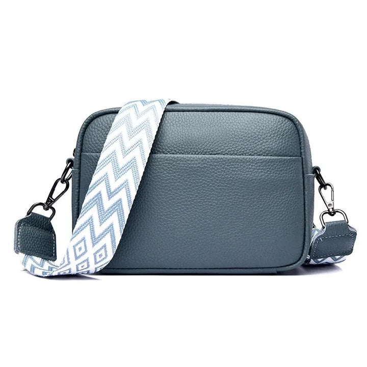 Leather bag with special strap design