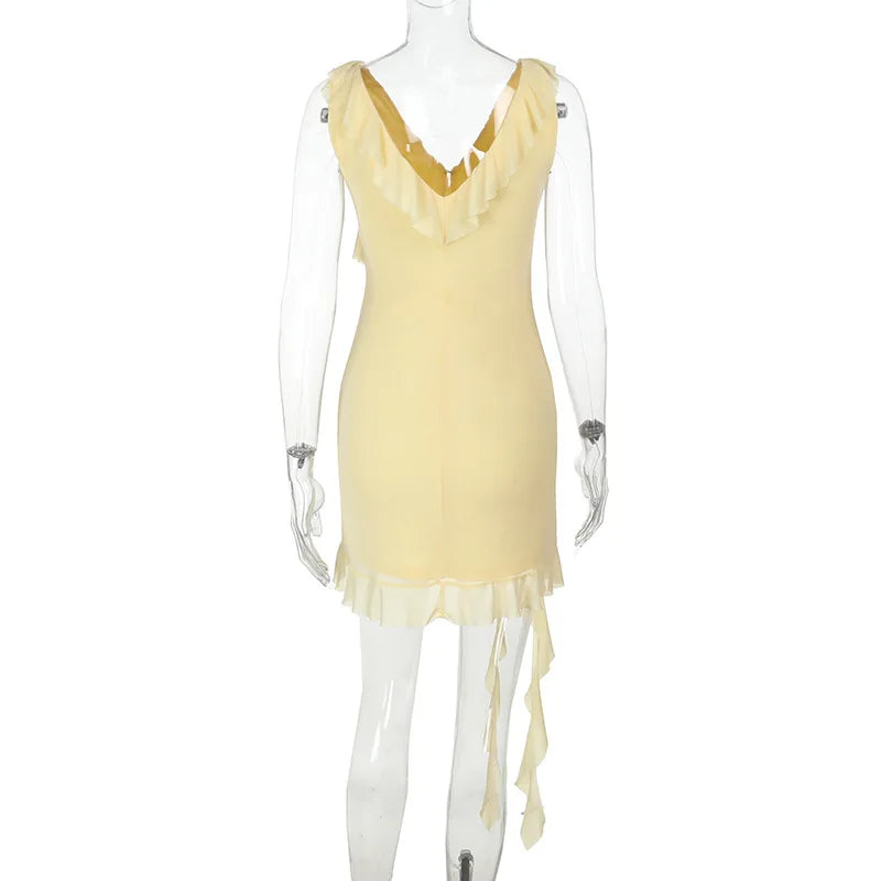 NID Mini Dress with Lace Trim - Leon