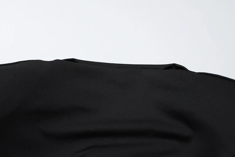 שמלת מקסי בעיטור אבזמים וקיפולים - MELANIE