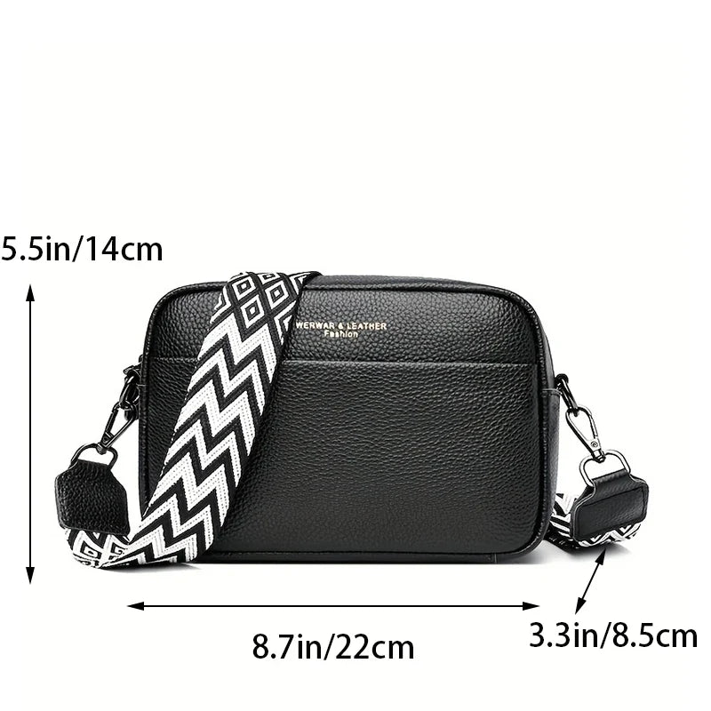 Leather bag with special strap design