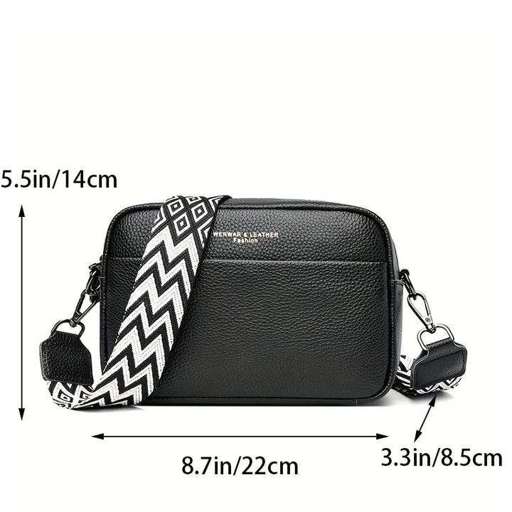 Leather bag with special strap design