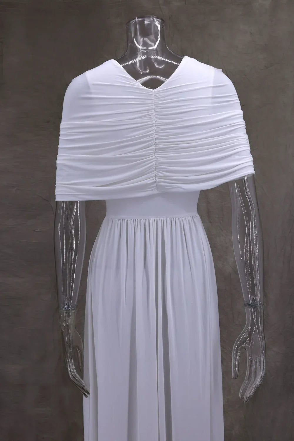 שמלת מקסי ערב אלגנטית בעיצוב כיווצים - מושקא