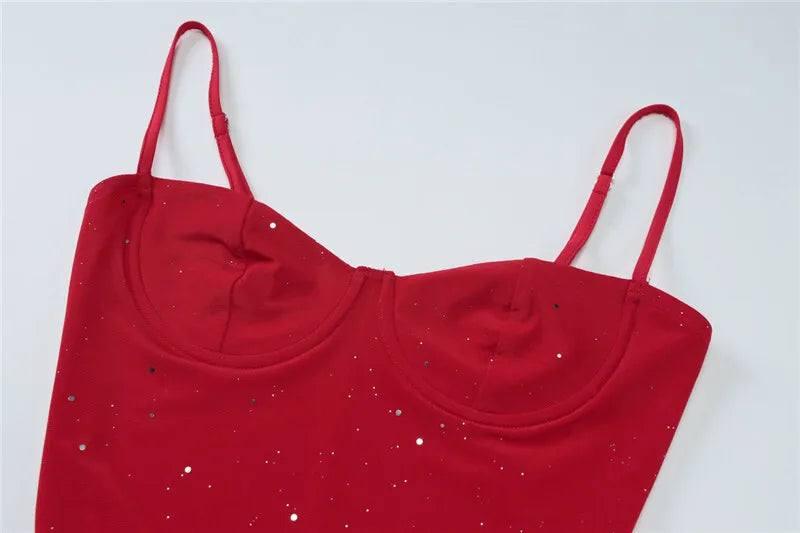 שמלת מיני נצנצים בעיצוב אסימטרי בעיטור מלמלה - קסם