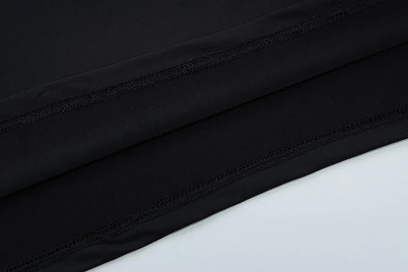 שמלת מיני גב פתוח צווארון אסימטרי בעיטור קשירה בצוואר - ריין