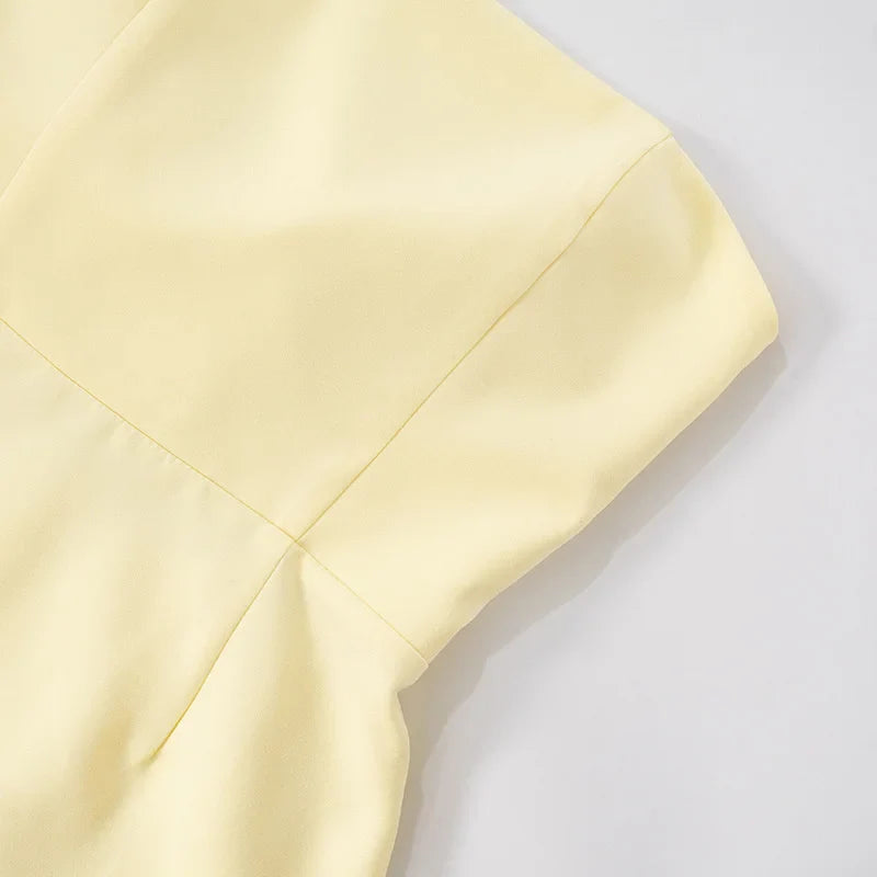 שמלת מקסי סטרפלס מלמלה בעיטור שסע קשירה בגב - ריקה