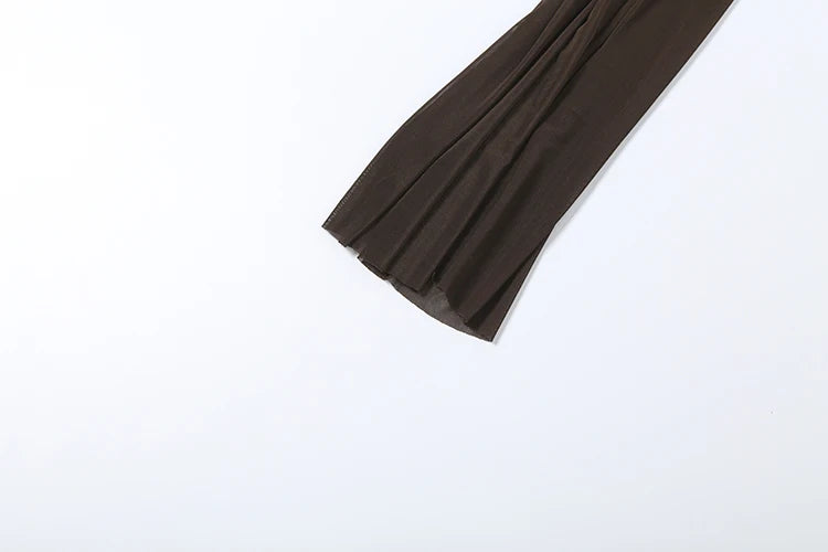 Open-back collar maxi dress with pleats and slit design - Bianca