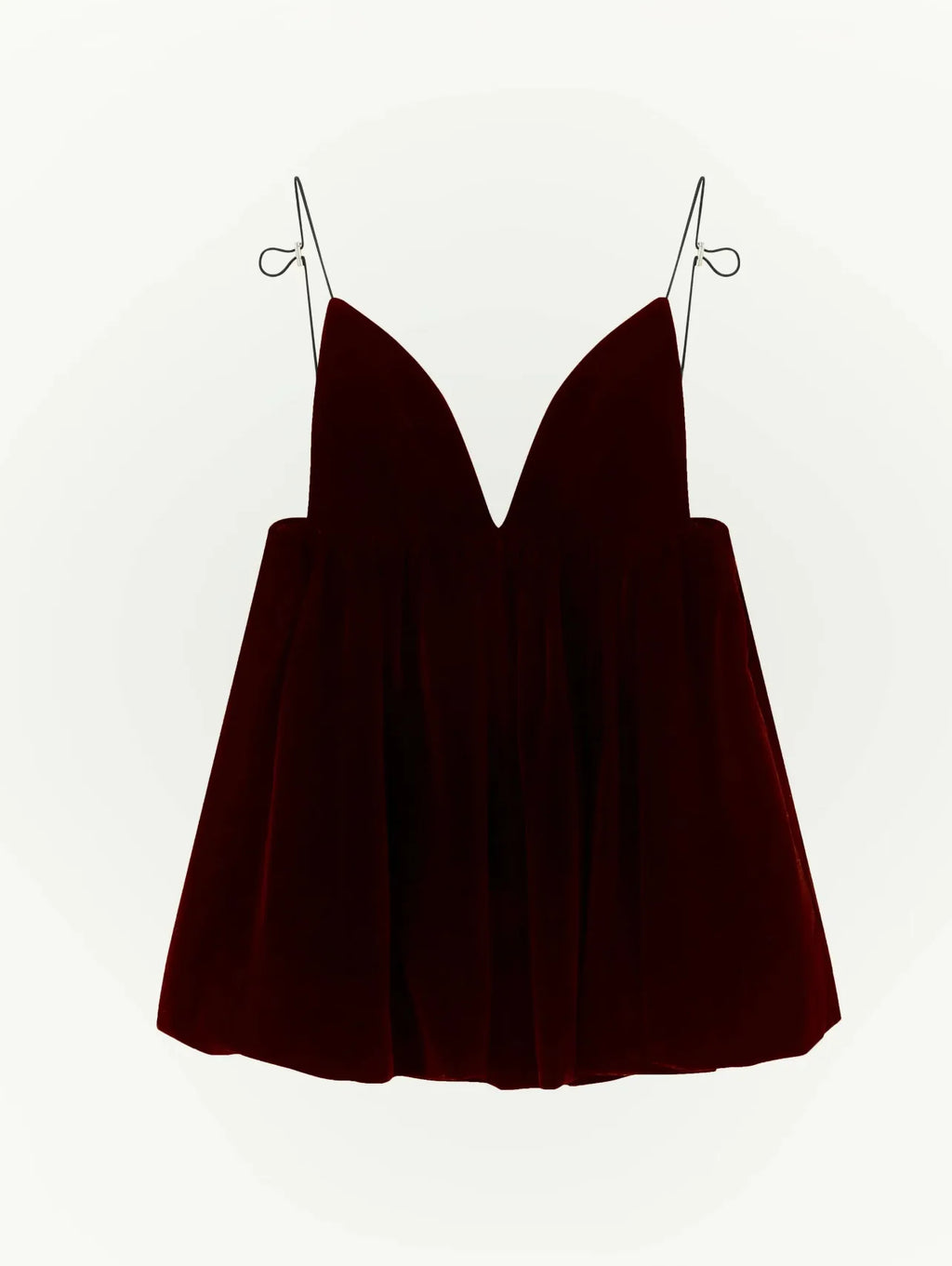 שמלת מיני בלון בד קטיפה גב פתוח - Myla