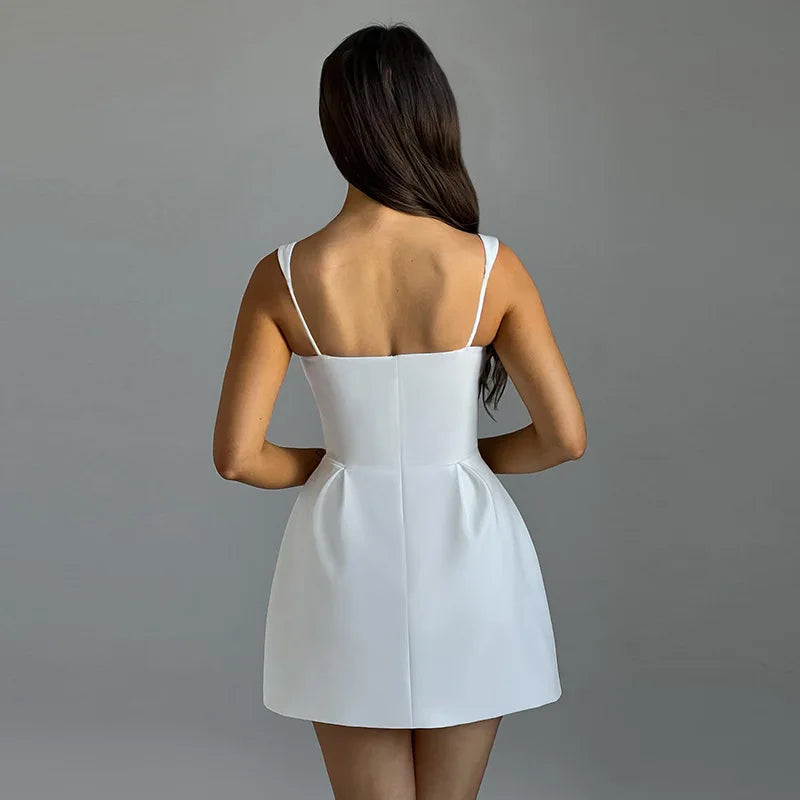 שמלת מיני בגזרת A בעיצוב מחוך - קטיה