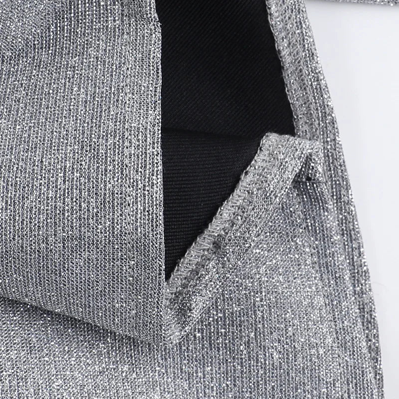 שמלת מיני סטרפלס נצנצים בעיטור פפיון בגב - DIVA