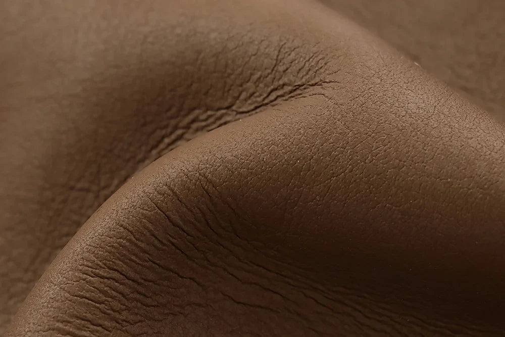 מעיל עור פרווה פנימית בעיצוב קשירת חגורה - מורן