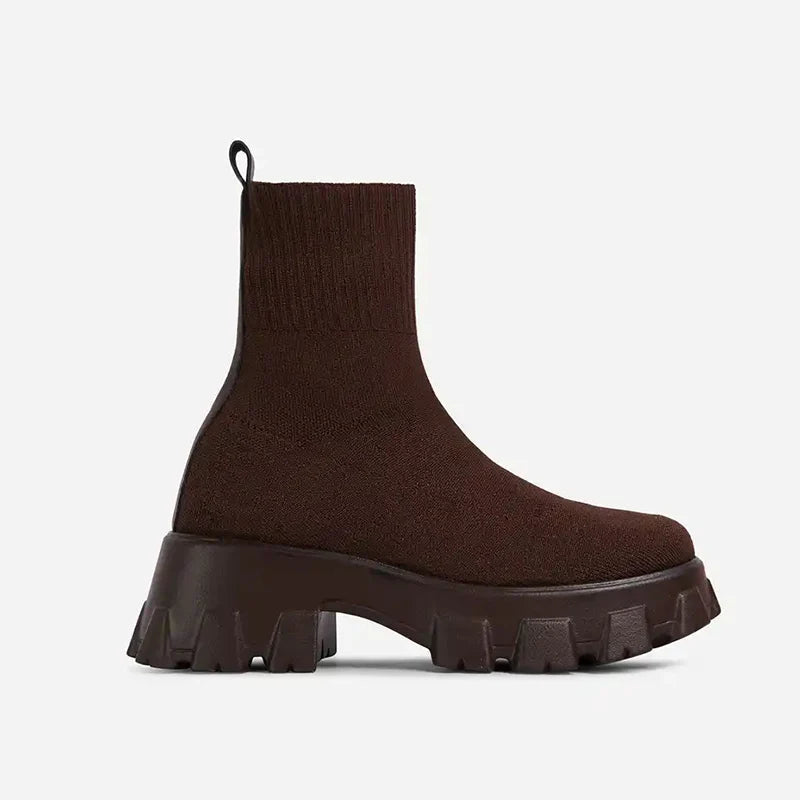 מגפי גרב בעיצוב פלטפורמה - קורי