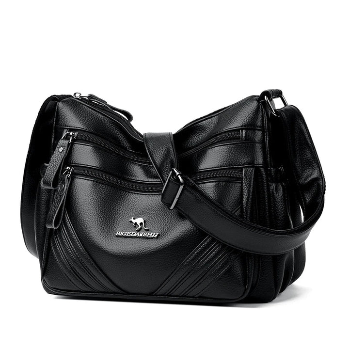 Leather bag with comfortable design - various storage compartments
