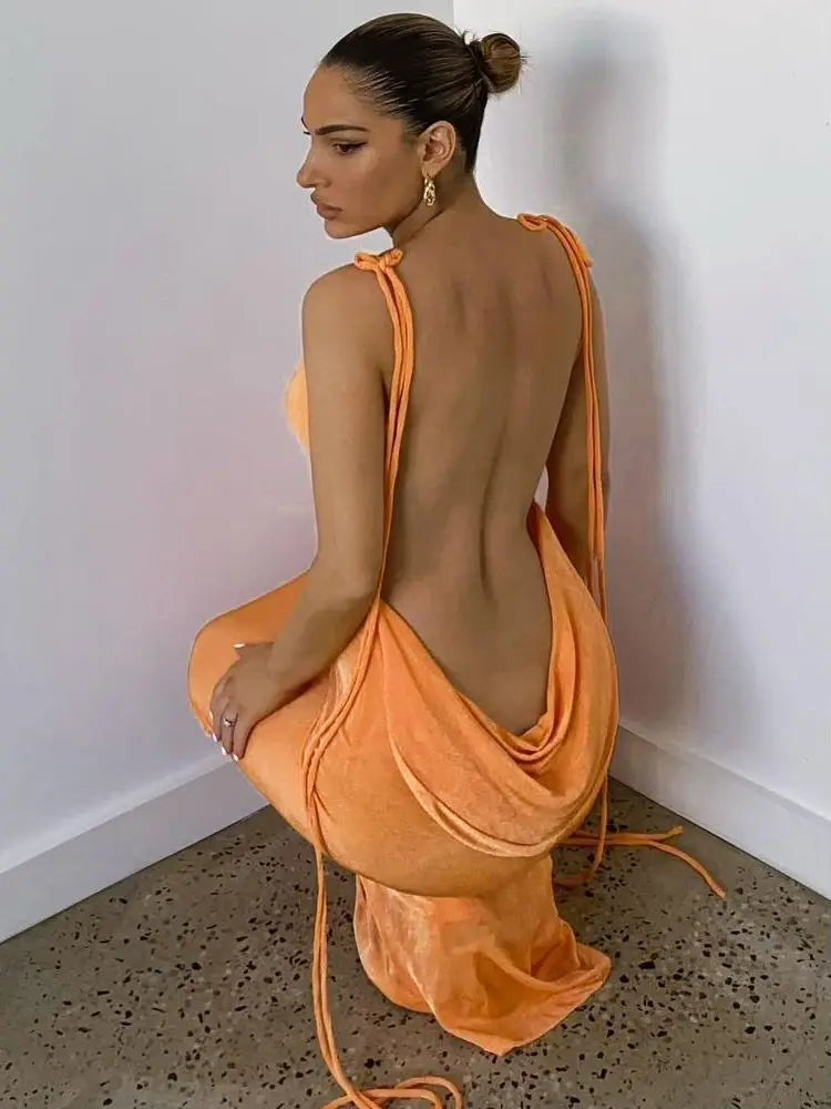 שמלת מקסי גב פתוח - איירה