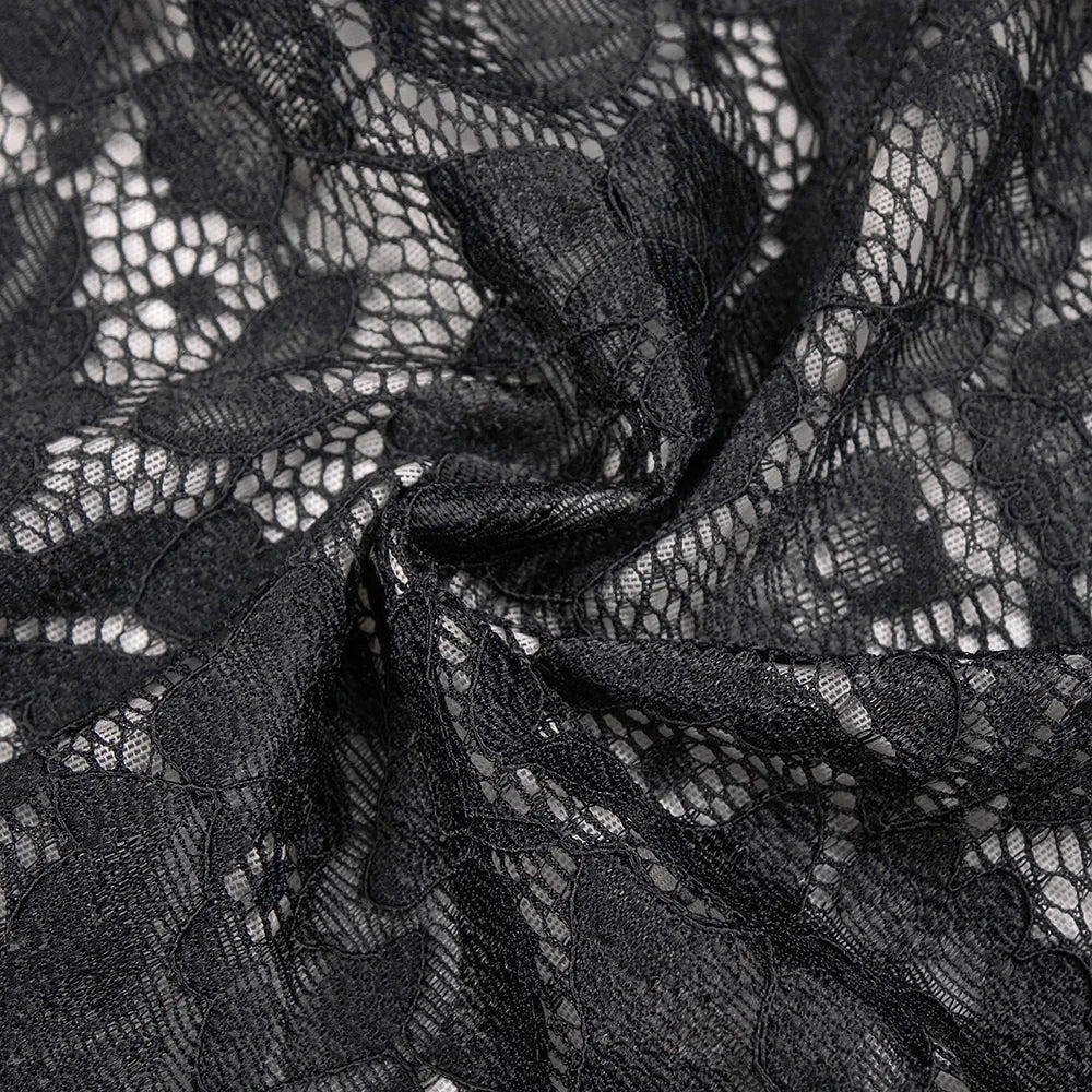 שמלת מקסי כיווצים בגזרת קולר בעיצוב תחרה אטומה גב פתוח - Elliana