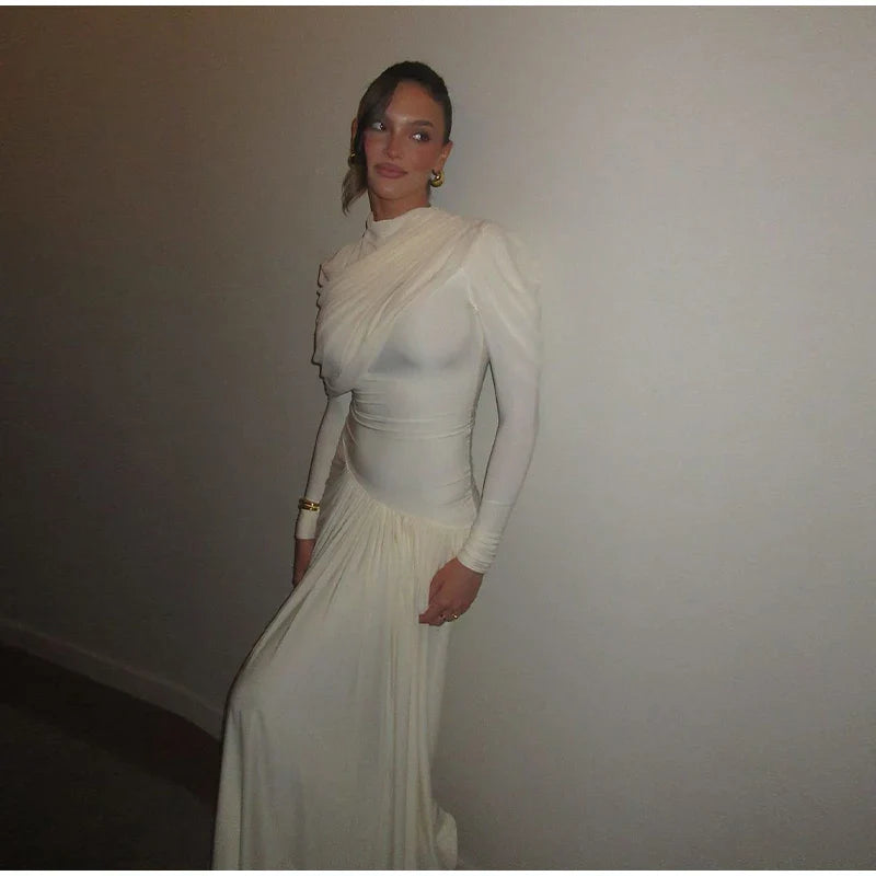 שמלת ערב מקסי בעיצוב קיפולים - רחלי