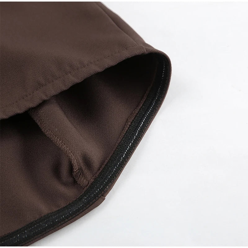 חליפת שני חלקים מחויטת טופ סטרפלס ומכנסיים ארוכים - מונה