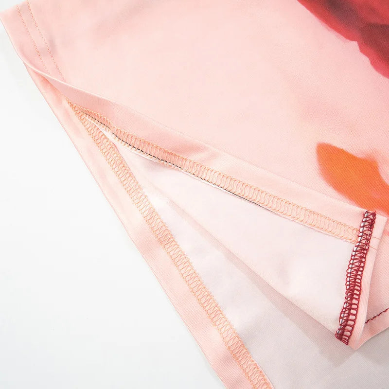 שמלת מקסי בהדפס צבעוני קשירה בצוואר גב פתוח - חוליה