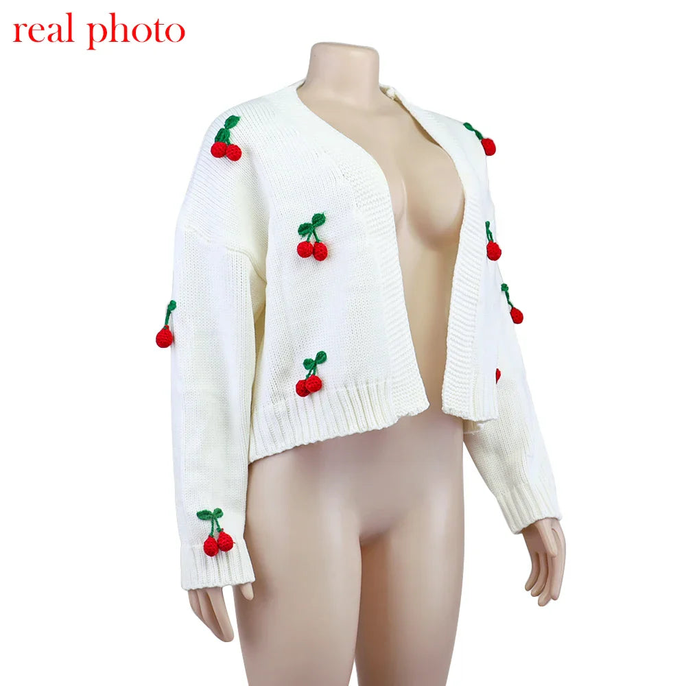 סריג בעיטור דובדבנים - צ'רי