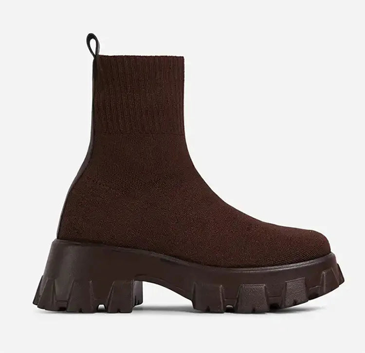 מגפי גרב בעיצוב פלטפורמה - קורי