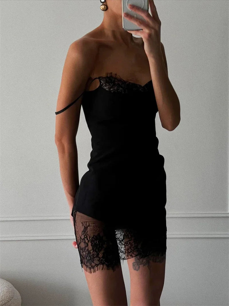 Mini dress with lace trim - Melis
